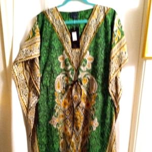 Bella MoDa Green & Tan Kaftan